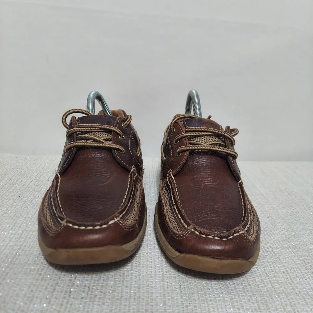 Bass & Co Earl 2 Mens 7.5 M Brown Leather‎ Boat Shoes Slip-on Loafers